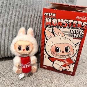 Authentic Popmart labubu Coca-Cola Monster Vinyl bag charm keychain